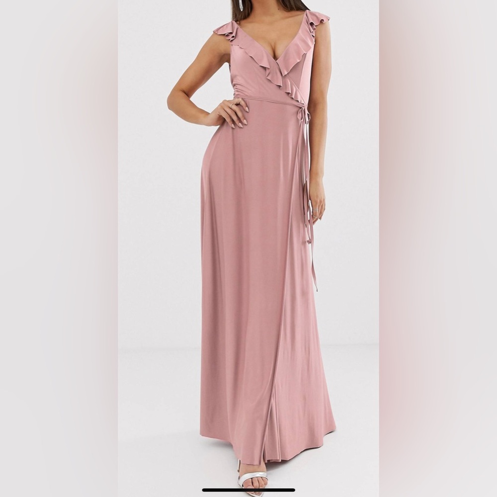 Lilac Asos Formal Wrap Dress